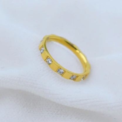 Full Eternity Crystal Band Ring