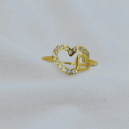 Dual Heart Crystal Ring