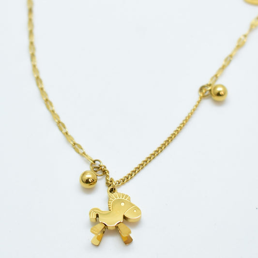 Golden Pony Necklace