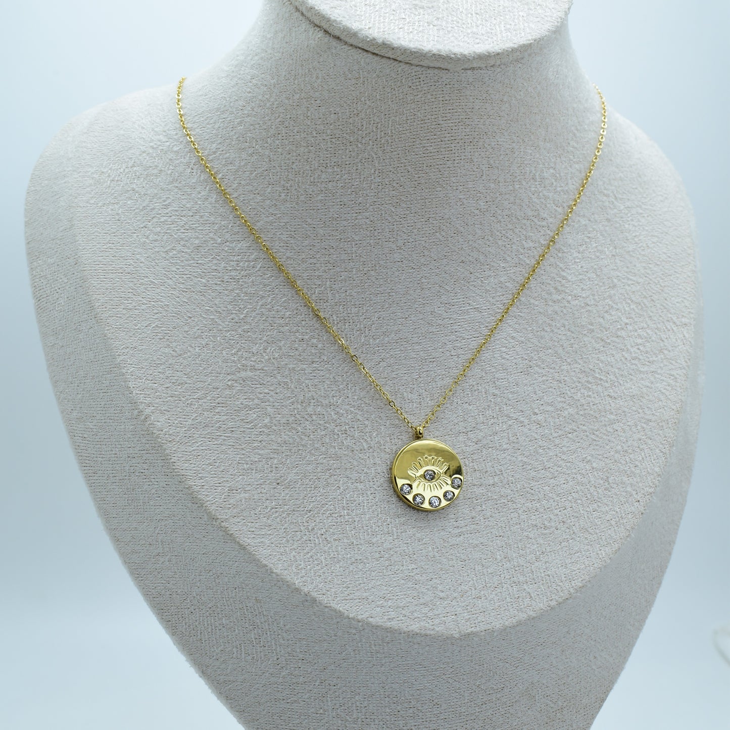 Golden Aura Eye Necklace