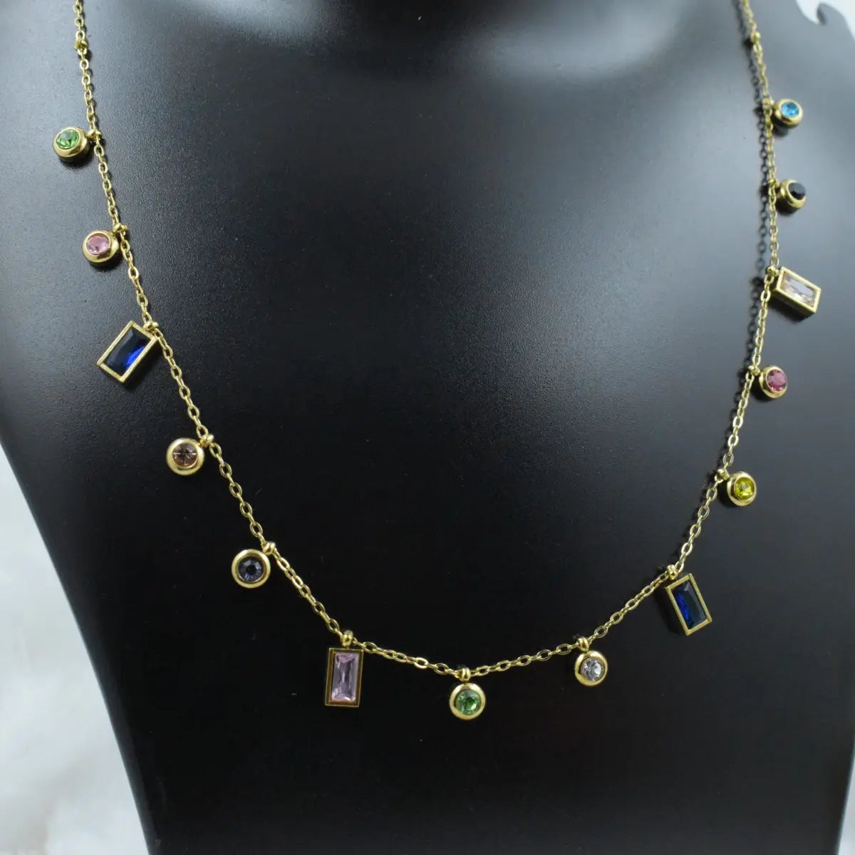 Multi Color Crystal Necklace