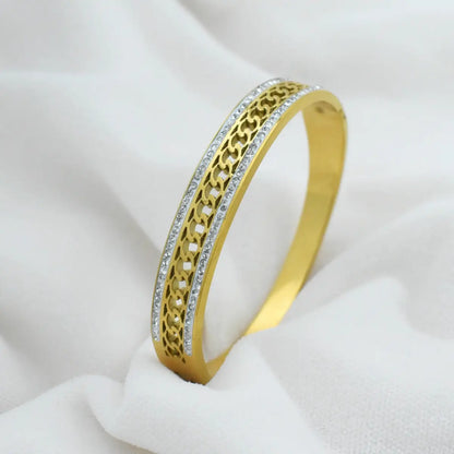 Crystal Encrusted Chain Link Bangle