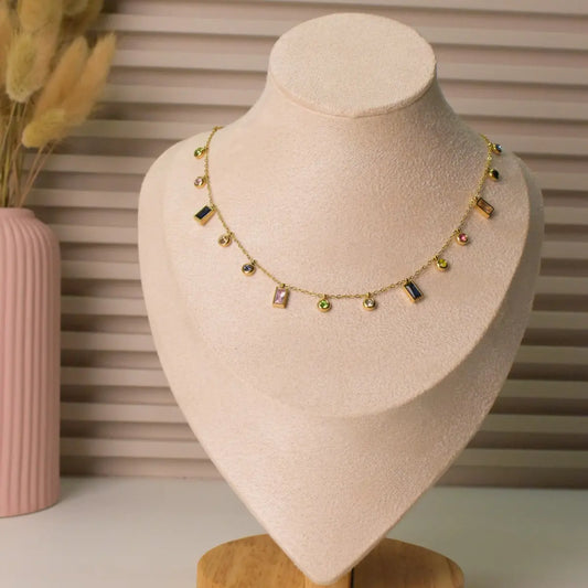 Multi Color Crystal Necklace