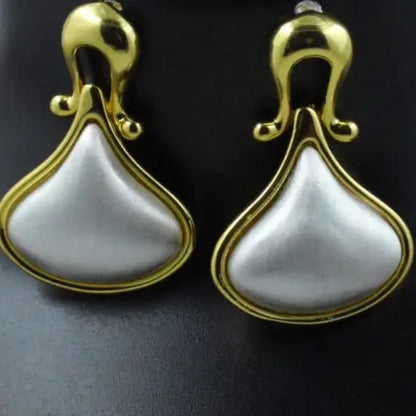Vintage Pearl Inset Drop Earrings