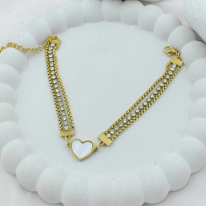 Triple Layer Heart Bracelet