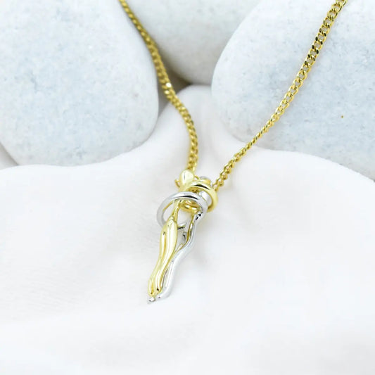 Embracing Lovers Pendant Necklace