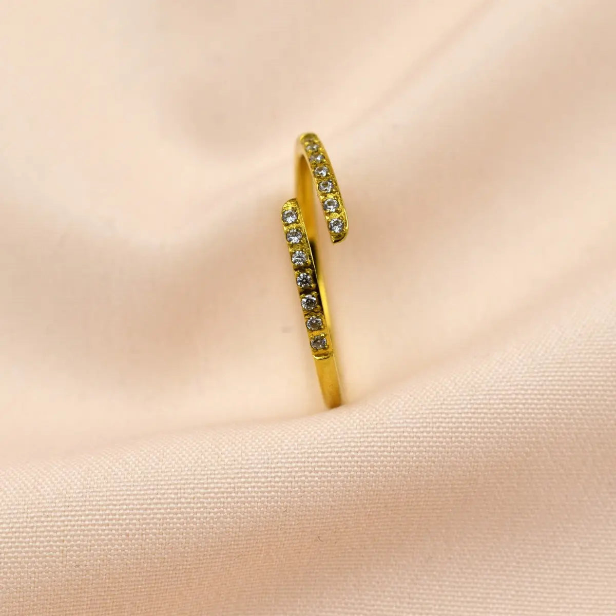 Crystal Open Cuff Ring