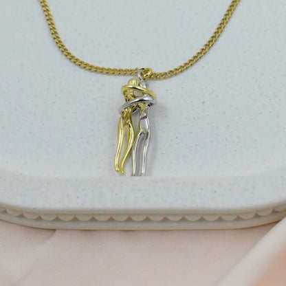 Embracing Lovers Pendant Necklace