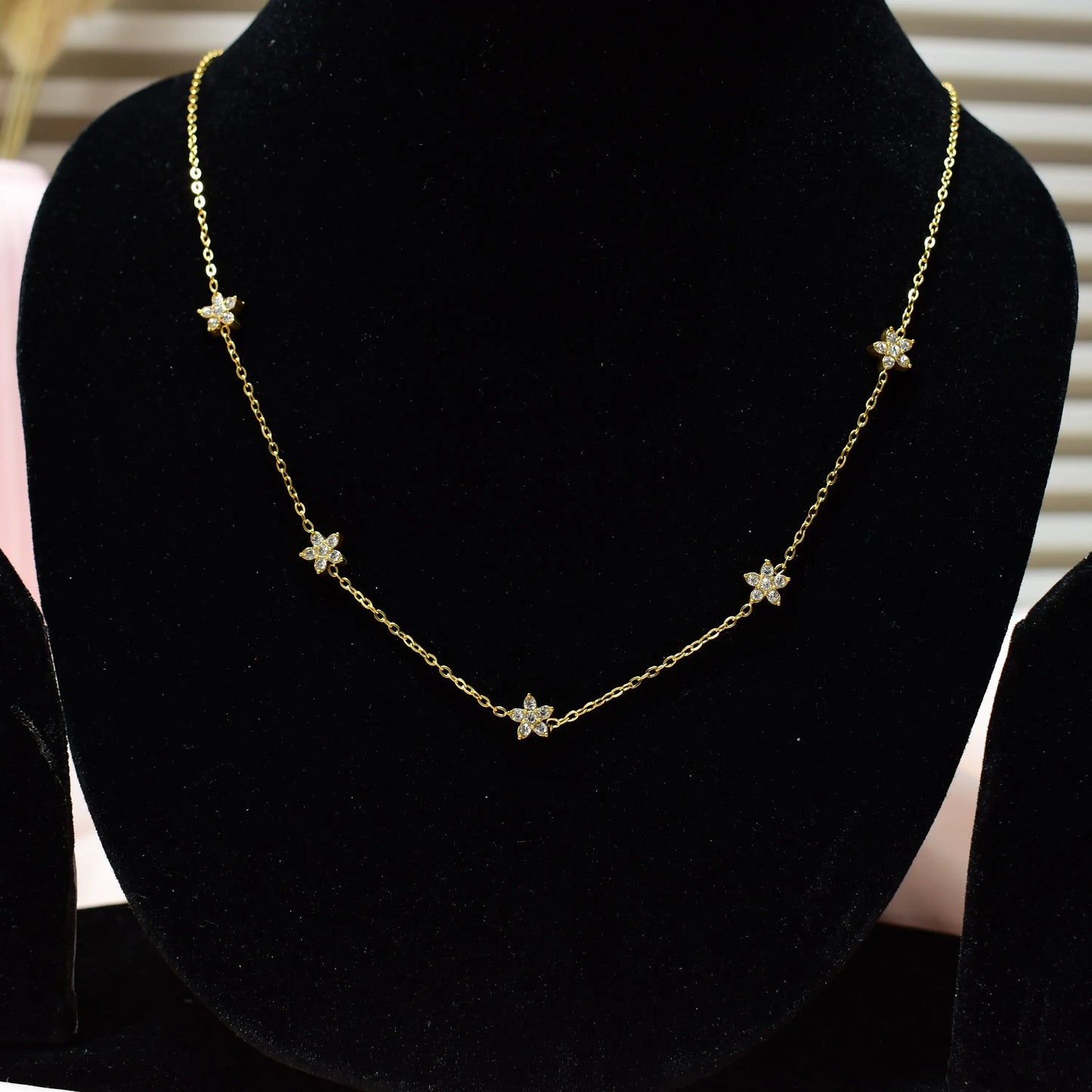 Starlit Petal Station Necklace