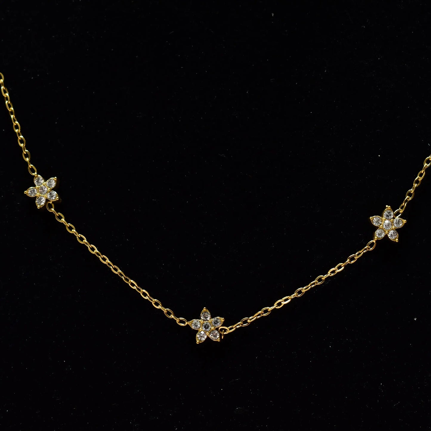 Starlit Petal Station Necklace
