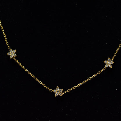 Starlit Petal Station Necklace