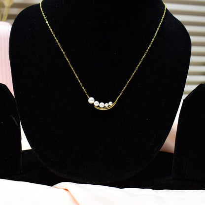 Pearl Arc Glow Necklace