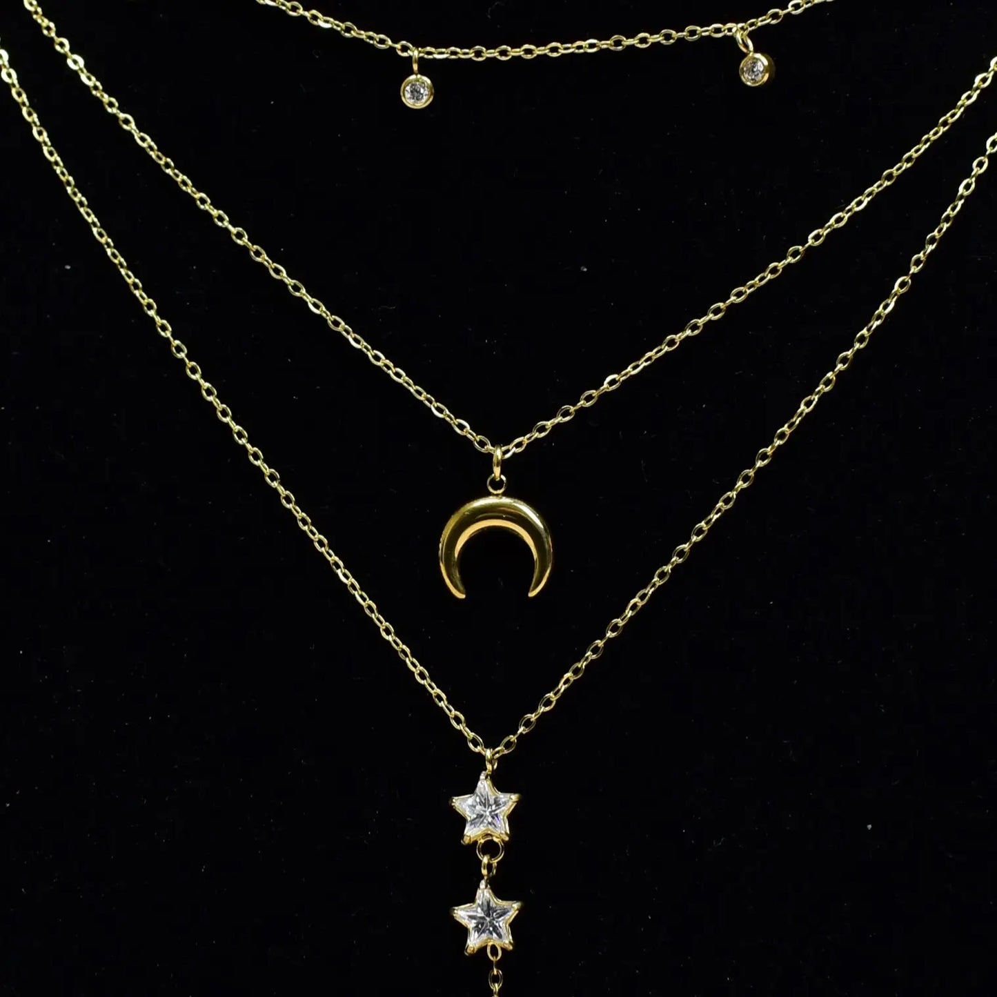 Celestial Layered Lariat Necklace
