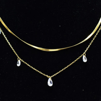 Crystal Drizzle Layered Necklace