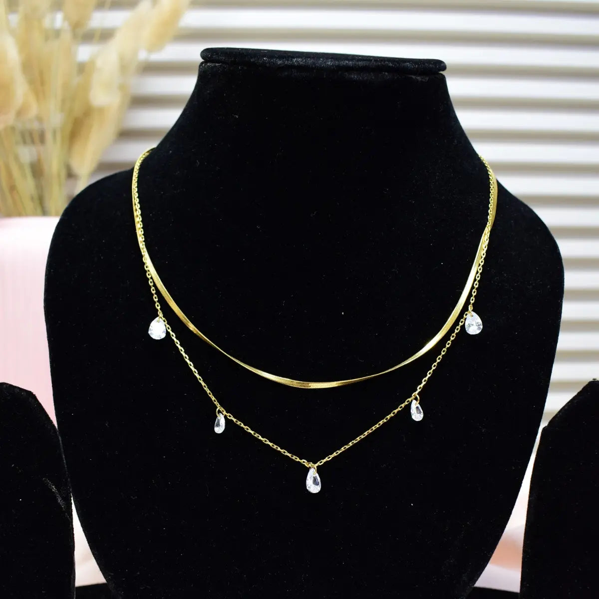 Crystal Drizzle Layered Necklace