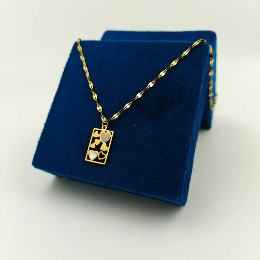 Heart Card Necklace
