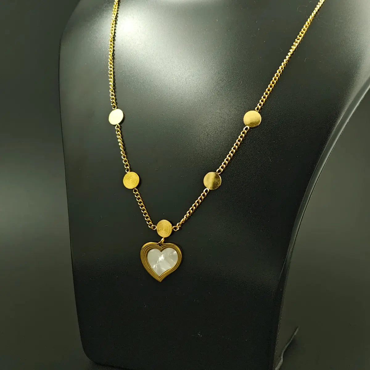 Charming Heart Coin Necklace