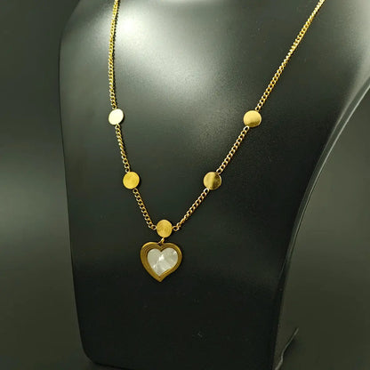 Charming Heart Coin Necklace
