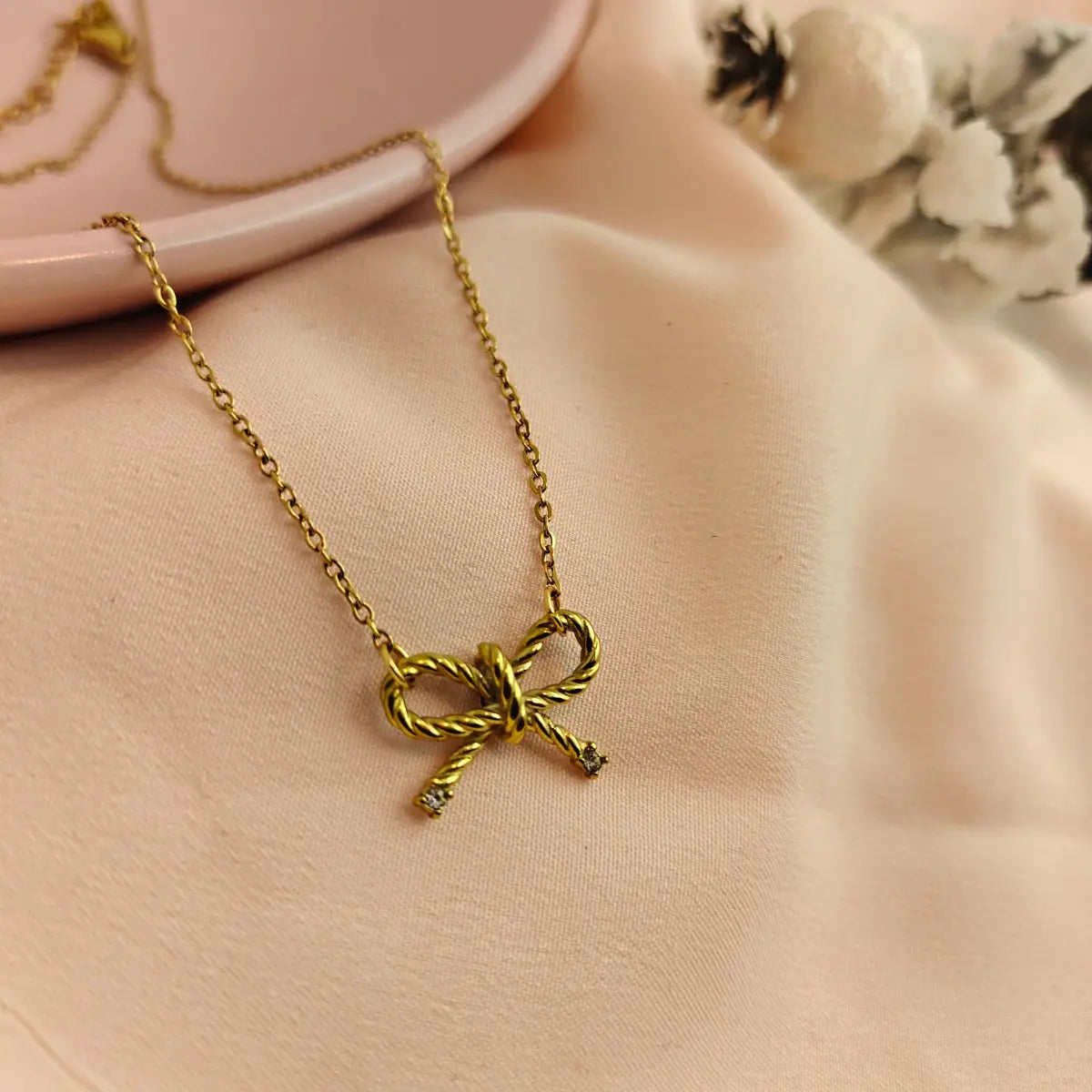 Petite Bowknot Pendant Necklace
