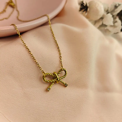 Petite Bowknot Pendant Necklace
