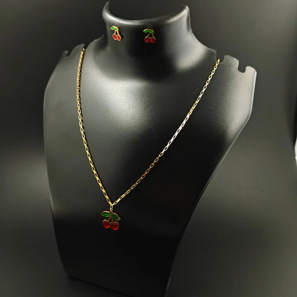 Cherry Charm Pendant Set