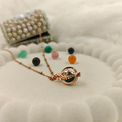 Interchangeable Evil Eye Cage Pearl Necklace
