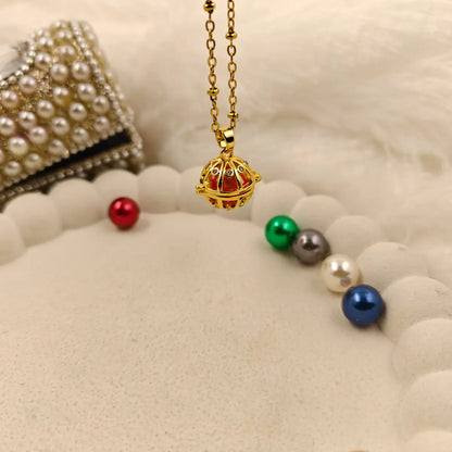 Interchangeable Celestial Cage Pearl Necklace