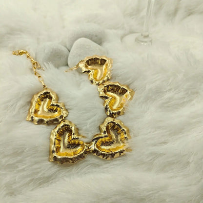 Puffy Heart Statement Necklace