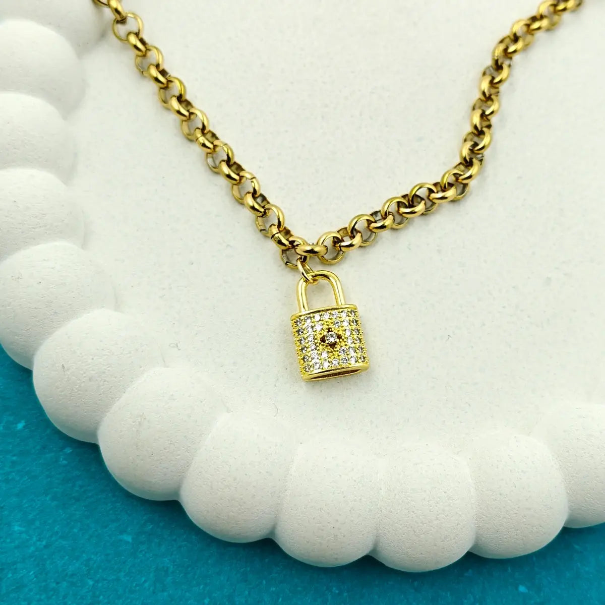 Gold Padlock Bracelet