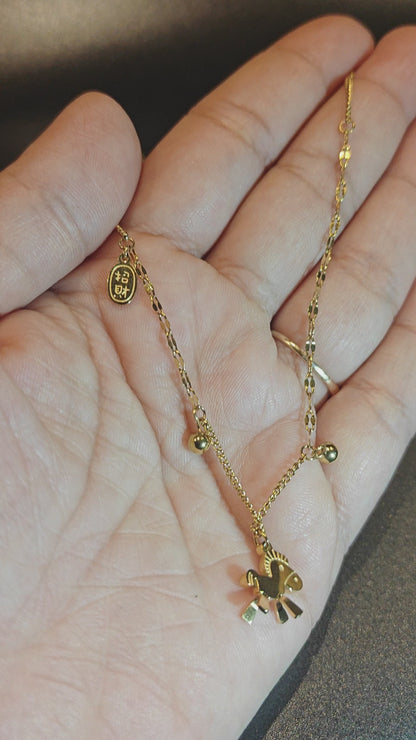 Golden Pony Necklace