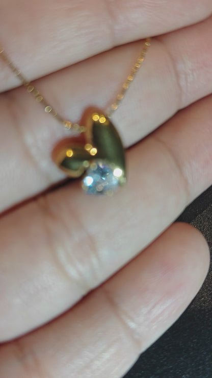 Crystal Heart Glow Necklace