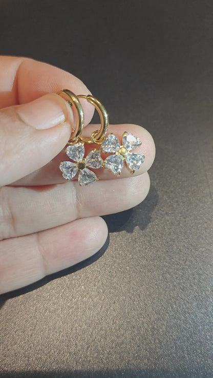 Petal Glow Drop Hoops