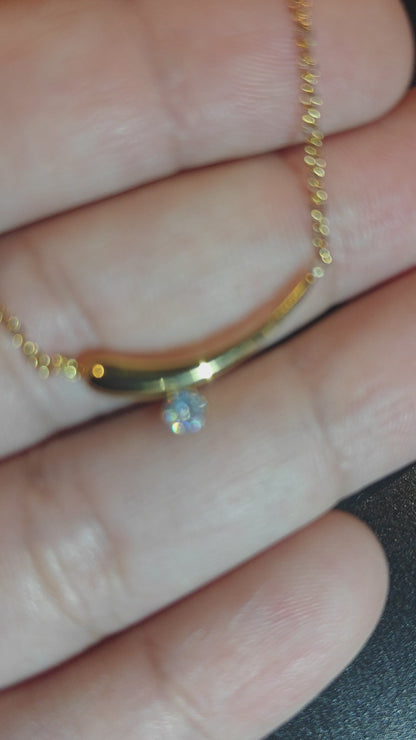 Luna Curve Pendant Necklace