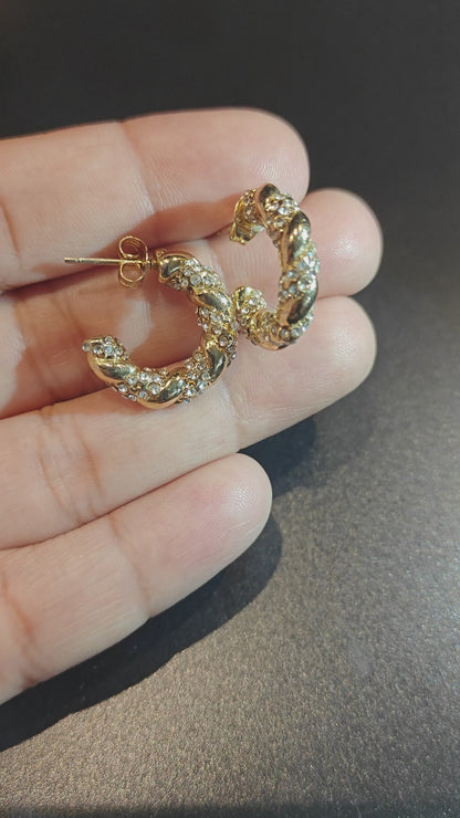 Twilight Twist Pavé Hoops