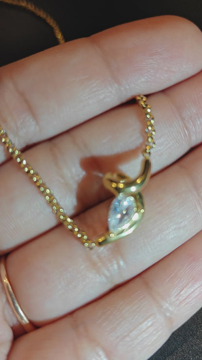 Crystal Ribbon Necklace