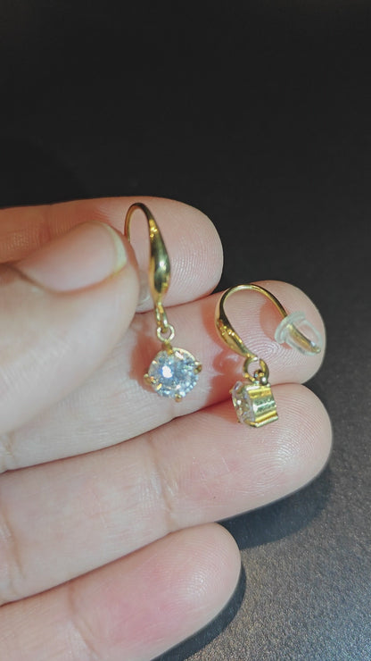Solitaire Glow Drop Earrings