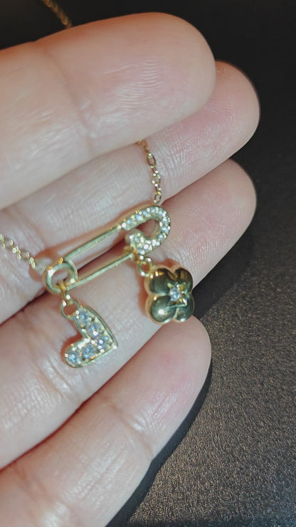 Lucky Hearts Charm Necklace