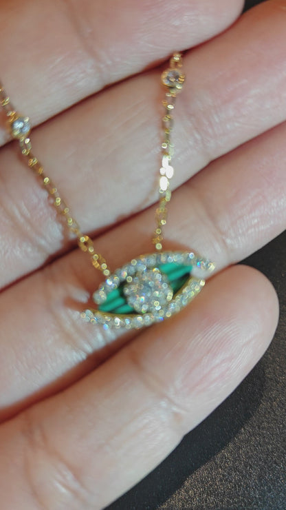 Emerald Evil Eye Necklace