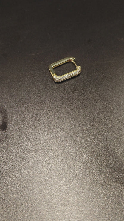 Luxe Edge Pave Hoops