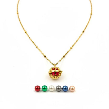 Interchangeable Celestial Cage Pearl Necklace