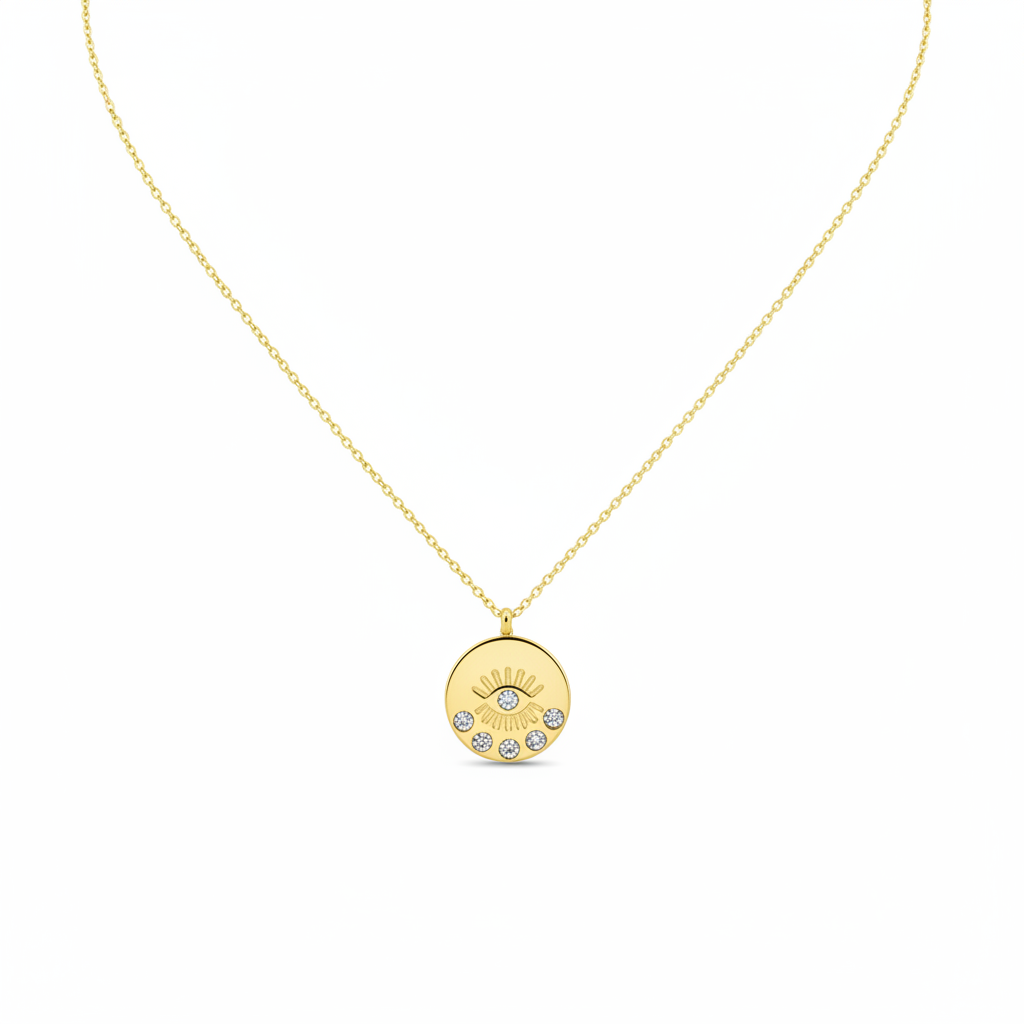 Golden Aura Eye Necklace