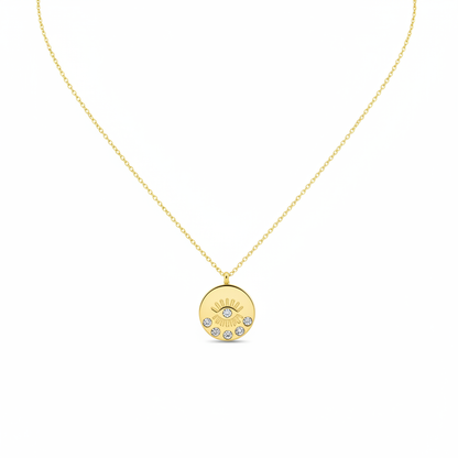 Golden Aura Eye Necklace