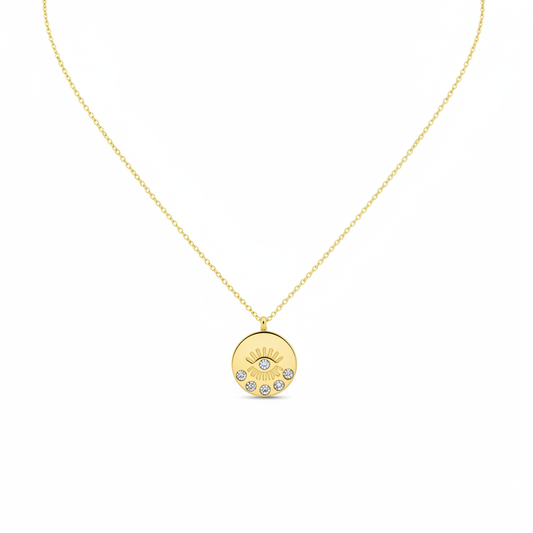 Golden Aura Eye Necklace