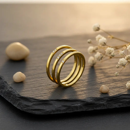 Stacked Trio Ring