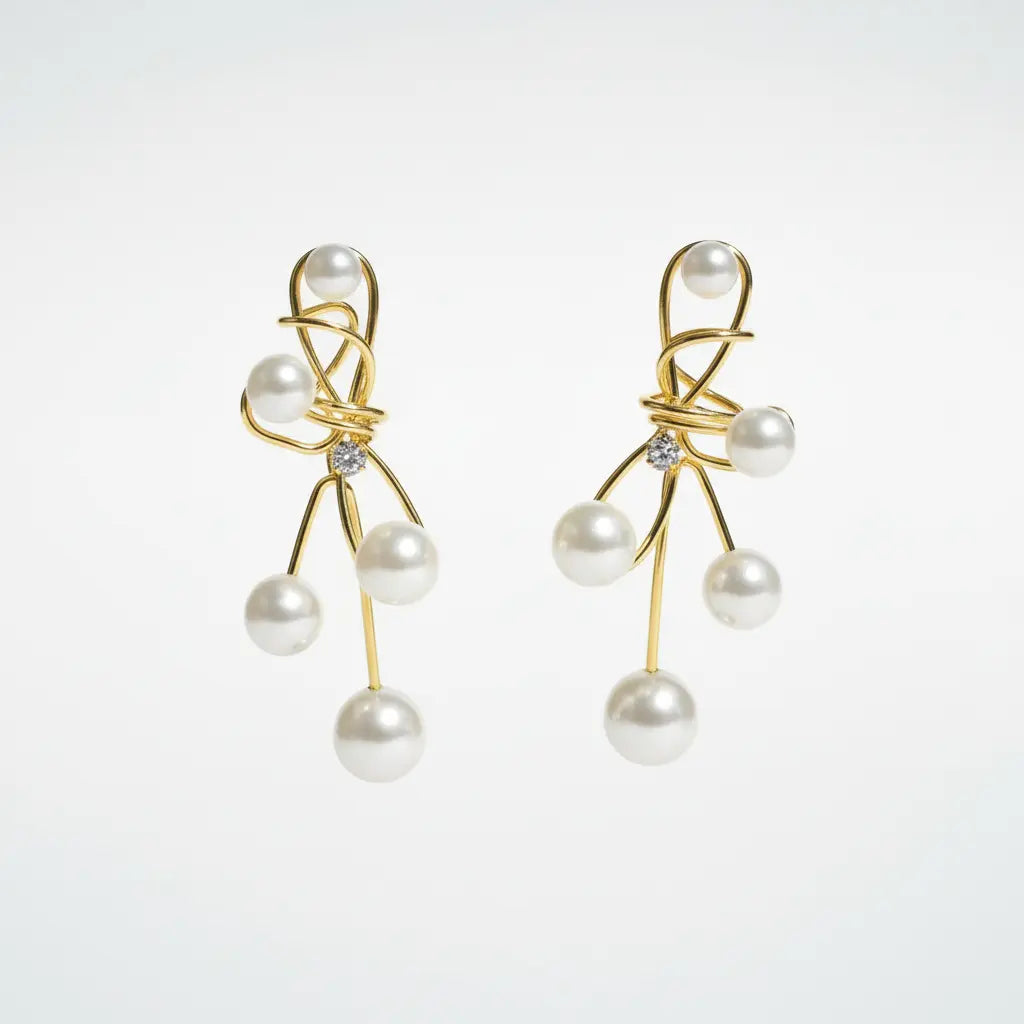 Celeste Pearl Cascade Earrings