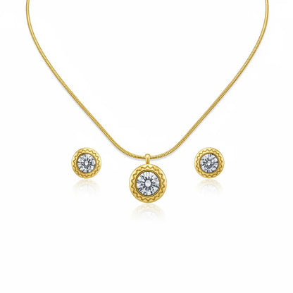 Faceted Oval Pendant Set
