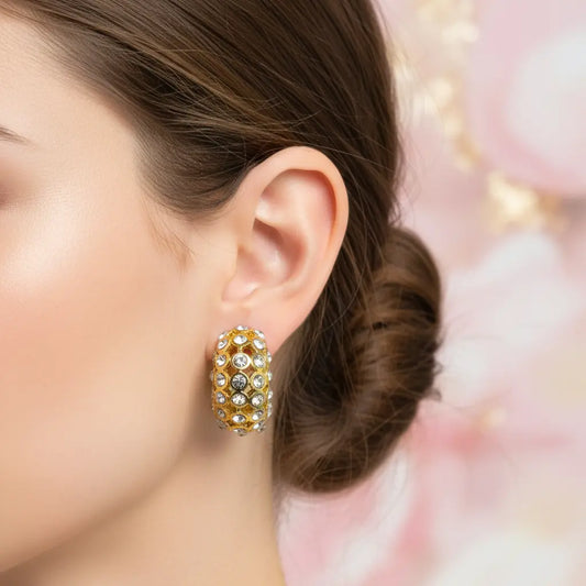 Luxe Zirconia Dome Earrings