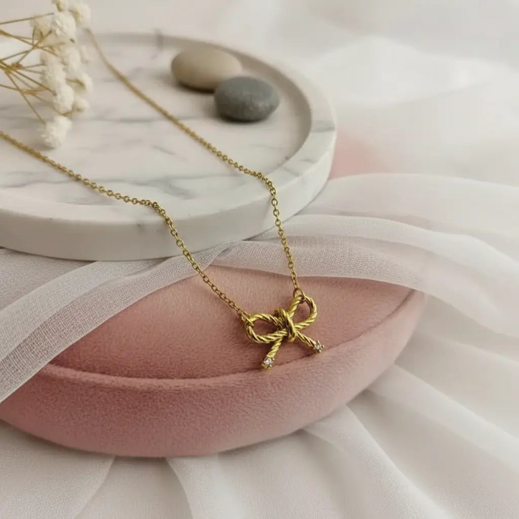 Petite Bowknot Pendant Necklace