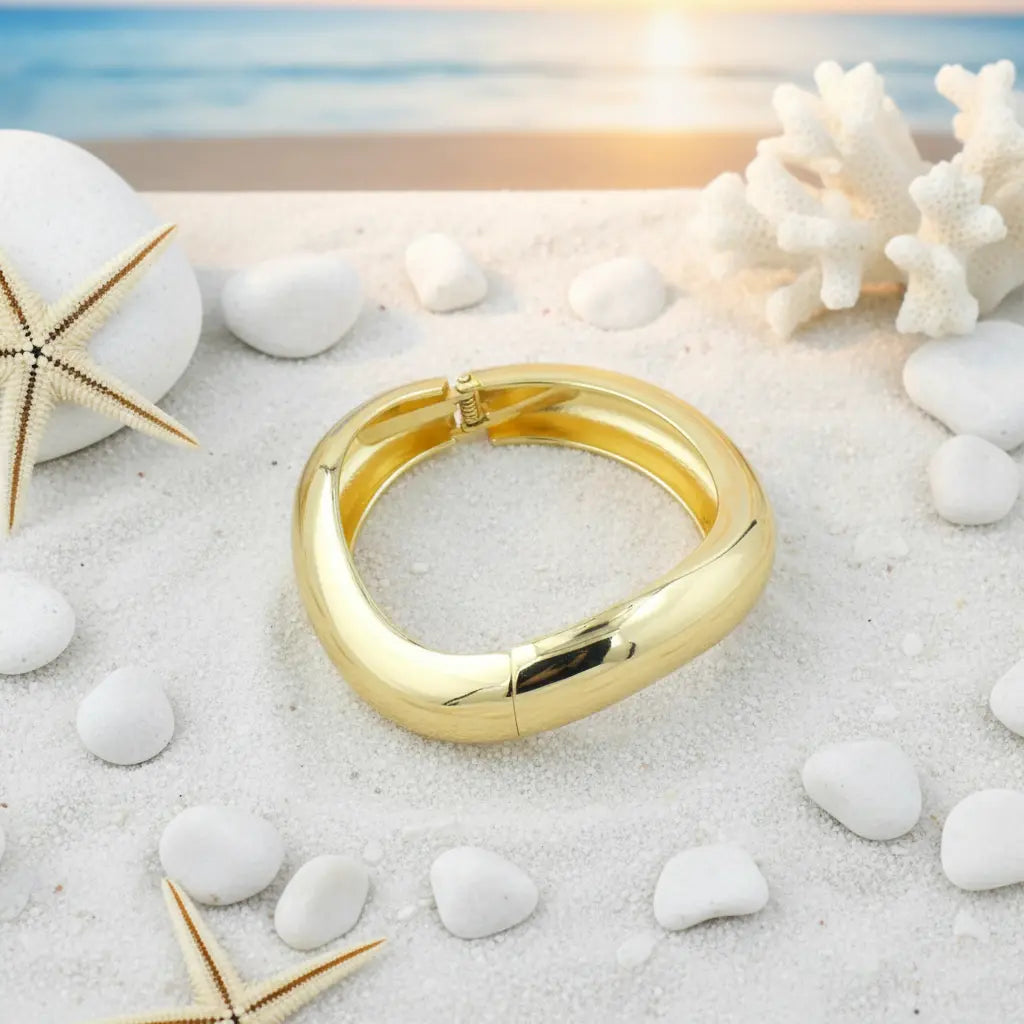 Gold Bold Dome Bangle