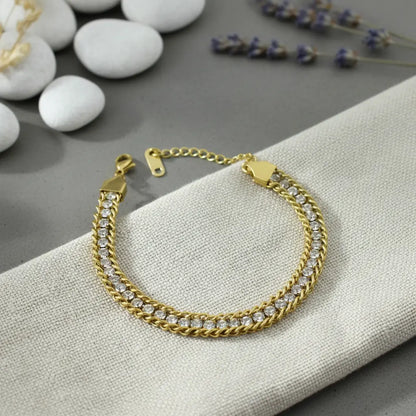 Luxe Braided Sparkle Bracelet
